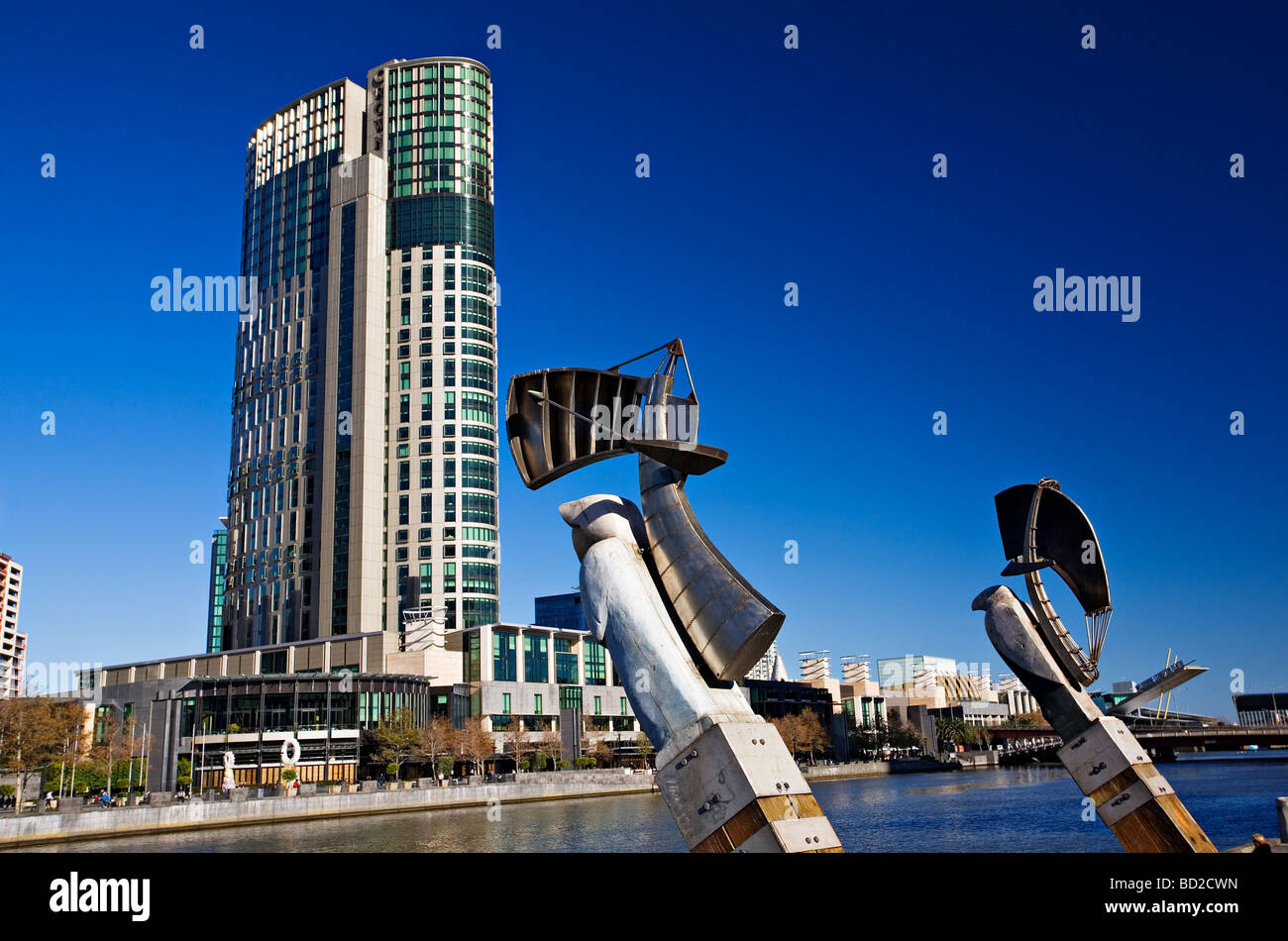 Melbourne Sculptures / "Enterprize Wharf Sculptures" beside Melbourne`s
